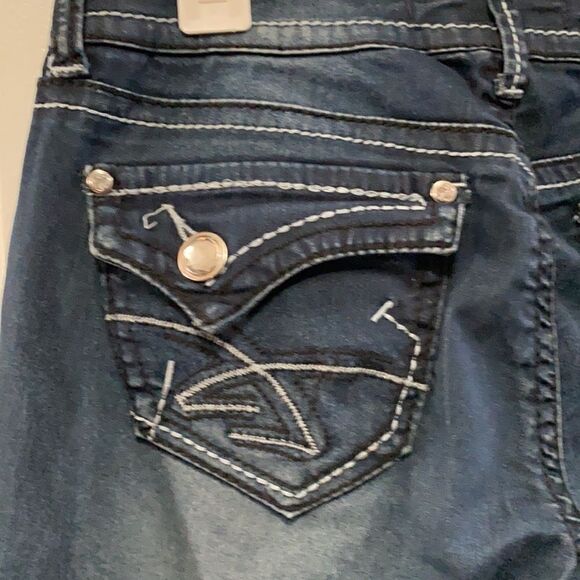 Twentyone Black Super Skinny Dark Wash Jeans 7/8 - Picture 7 of 14